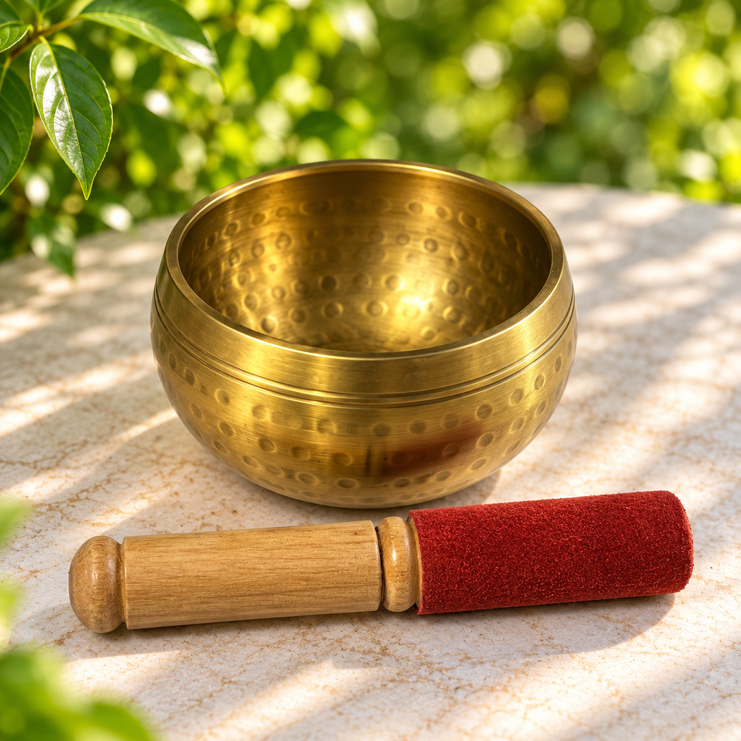 Singing Bowl Brass Hammered 12cm