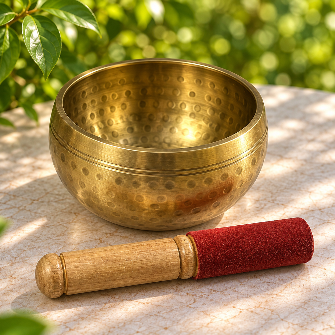 Singing Bowl Brass Hammered 14 cm