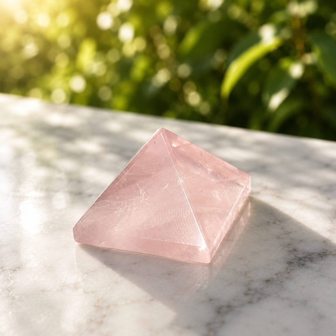 Pyramid Rose Quartz 3.0 cm