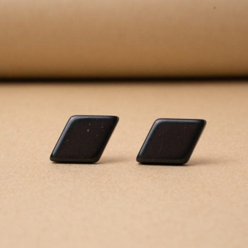Stud Earrings Shungite Diamond Shape | Carpe Diem with Remi