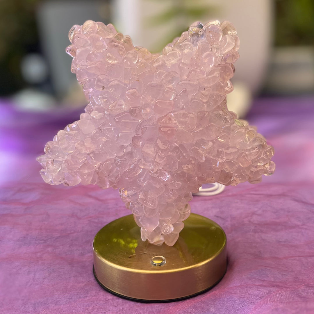Lamp Rose Quartz Star