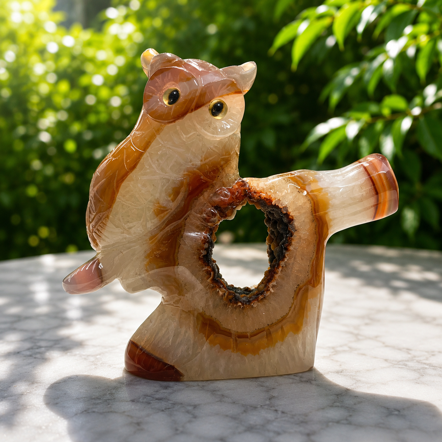 Owl Druzy Carnelian on Tree | Carpe Diem With Remi
