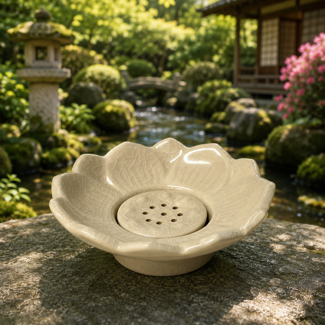Incense Holder Lotus White 11 cm | Carpe Diem With Remi