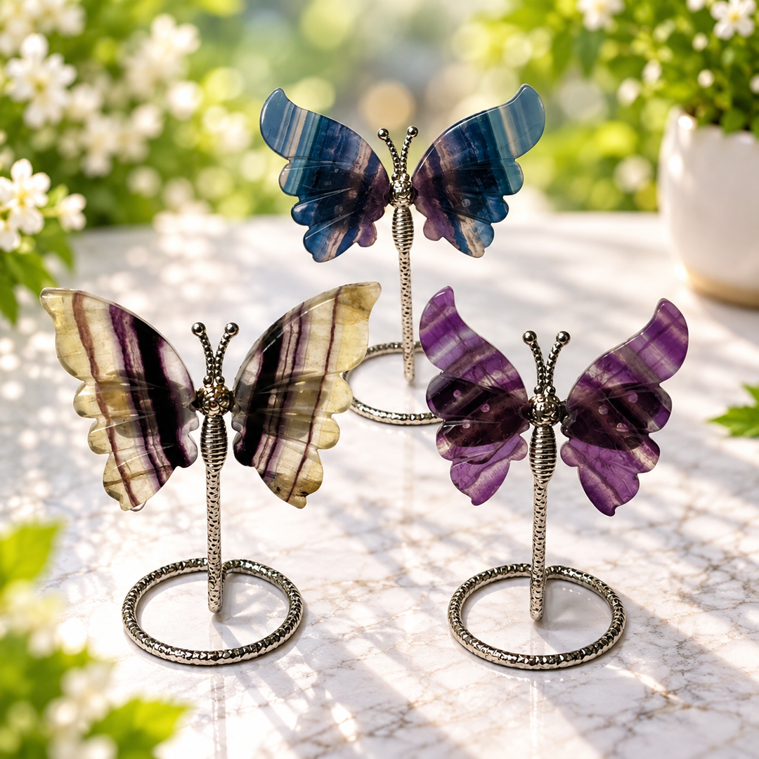 Butterfly Fluorite on Stand