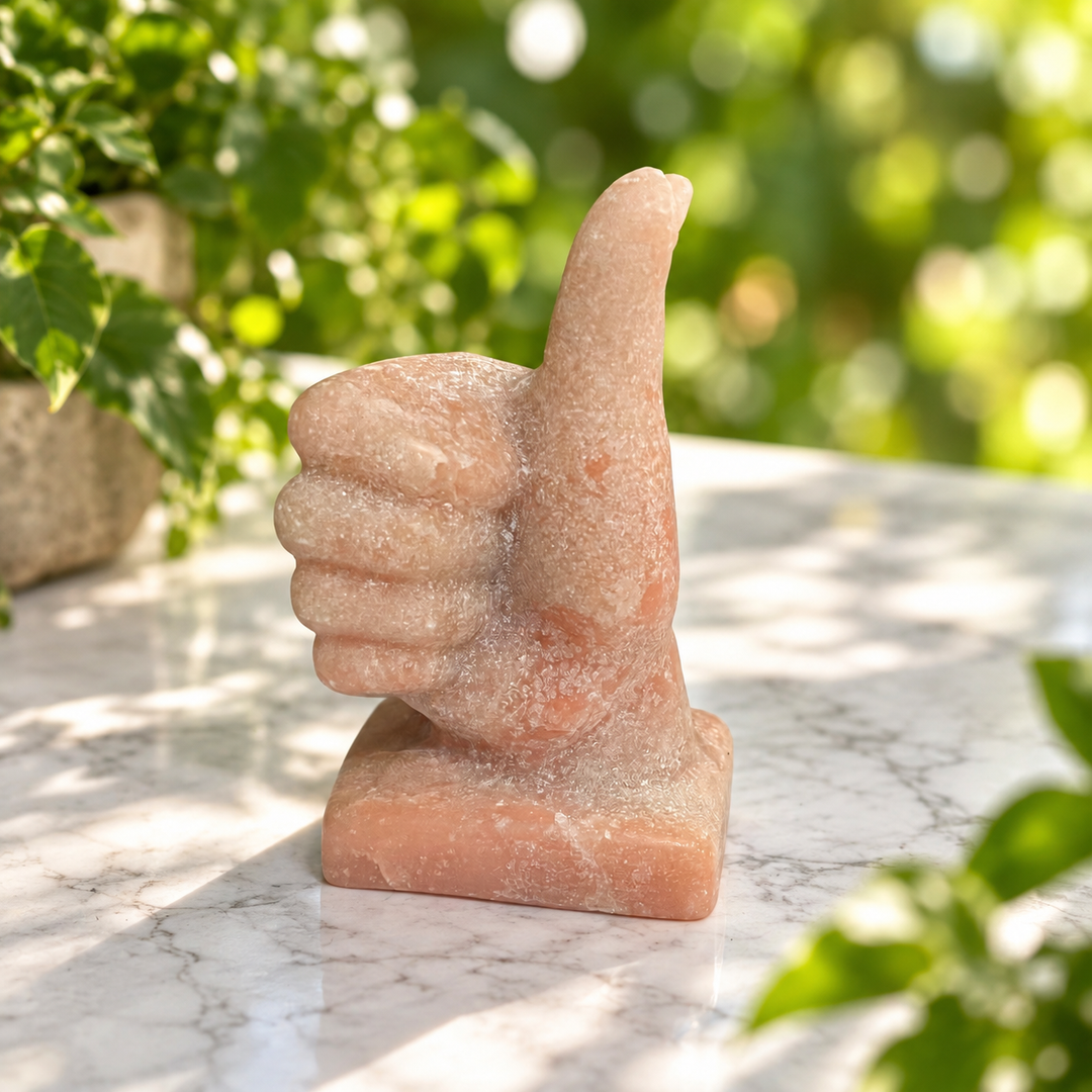 Thumbs Up Pink Calcite