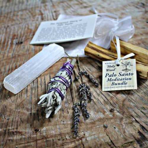 Smudge Kit Meditation Bundle Holy Wood | Carpe Diem With Remi