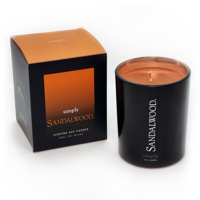 Simply Sandalwood Soy Candle Jar Boxed
