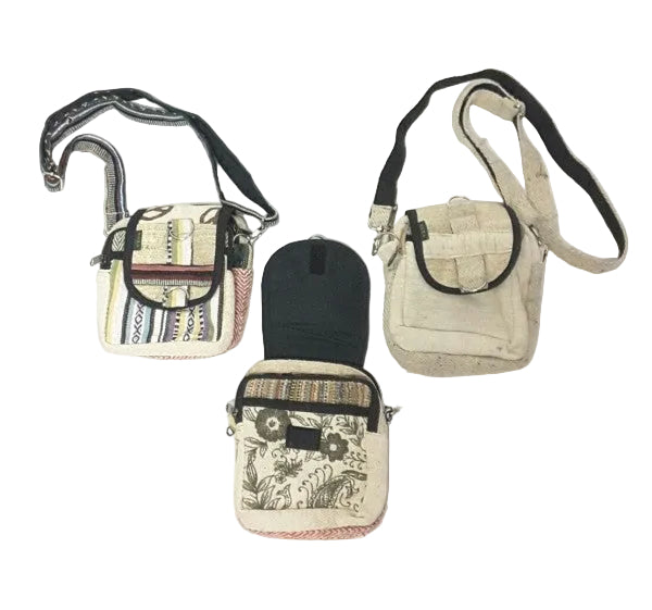 Bag With Compartments for Passport Hemp | Carpe Diem With Remi