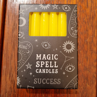 Spell Candles Yellow Success 12 Pk | Carpe Diem With Remi