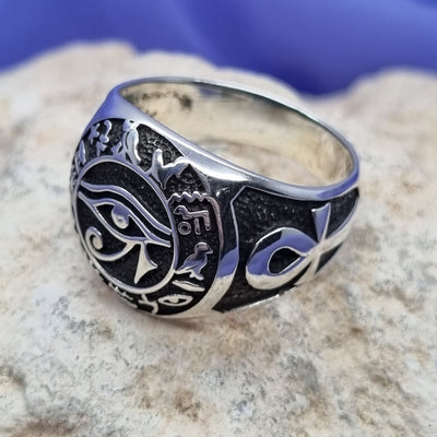 Ring Ankh and Eye of Horus | Carpe Diem With Remi