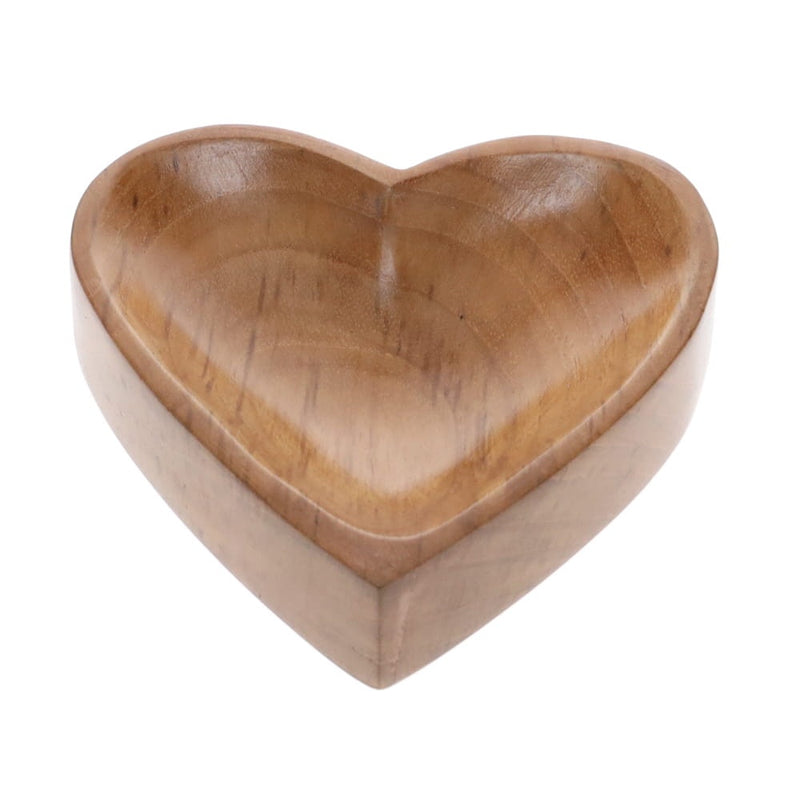 Bowl Heart Teak Wood 12 cm