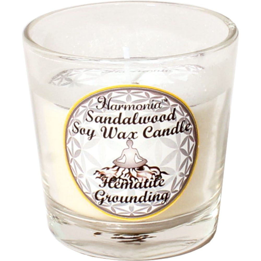 Candle Soy Votive Hematite Sandalwood | Carpe Diem With Remi
