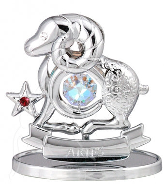 Zodiac Figurine Silver with Crystal Aries | Carpe Diem With Remi