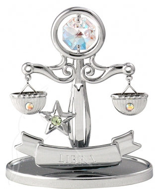 Zodiac Figurine Silver with Crystal Libra | Carpe Diem With Remi