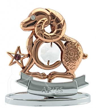 Zodiac Figurine Rose Gold with Crystal Aries | Carpe Diem With Remi