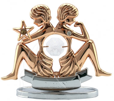 Zodiac Figurine Rose Gold with Crystal Gemini | Carpe Diem With Remi