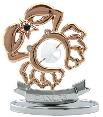 Zodiac Figurine Rose Gold with Crystal Cancer | Carpe Diem With Remi