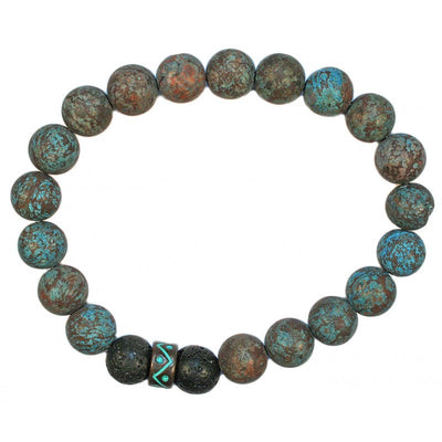 Bracelet Agate Beads with Copper | Carpe Diem with Remi