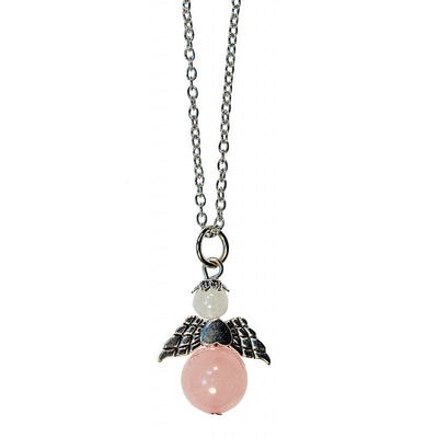Necklace Rose Quartz Angel | Carpe Diem With Remi