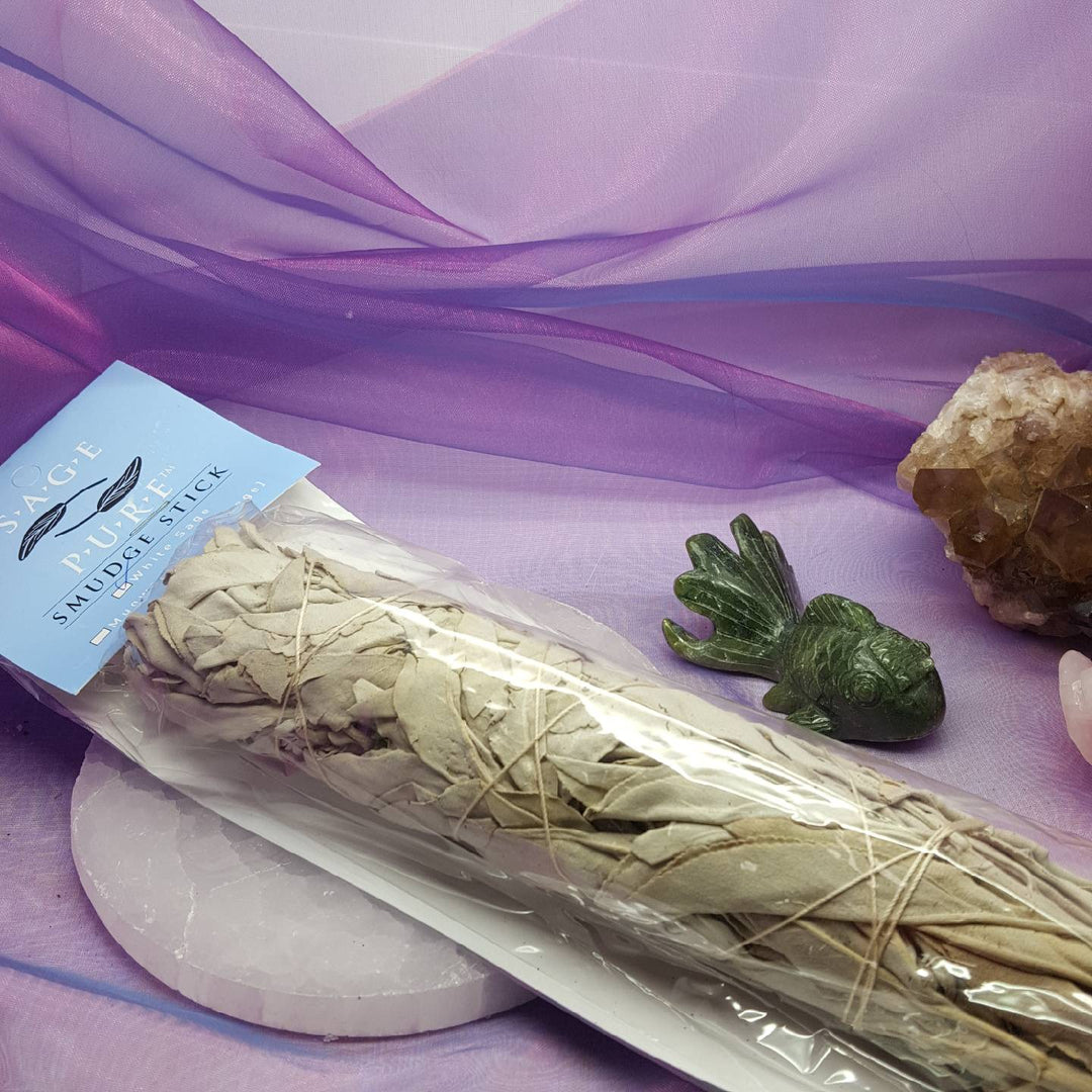 White Sage Smudge Stick Large 22 cm USA Pure  | Carpe Diem with Remi