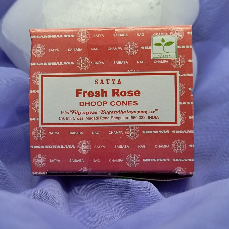 Dhoop Cone Satya Fresh Rose | Carpe Diem With Remi