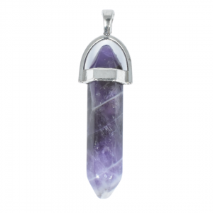 Pendant Chevron Amethyst Double Terminated Silver Plated | Carpe Diem With Remi