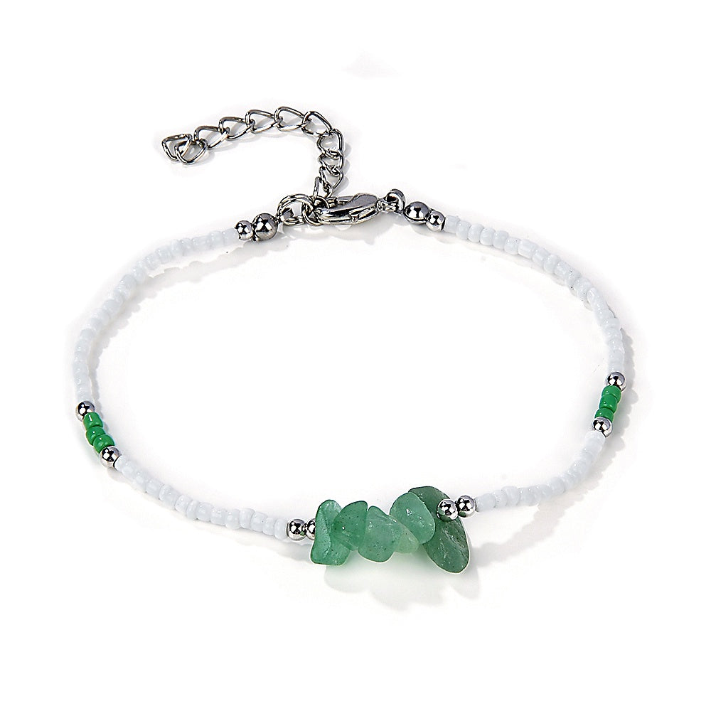 Anklet Aventurine Chip Adjustable | Carpe Diem With Remi