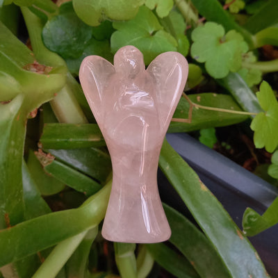 Angel Carving Rose Quartz Large 6.1 cm | Carpe Diem With Remi