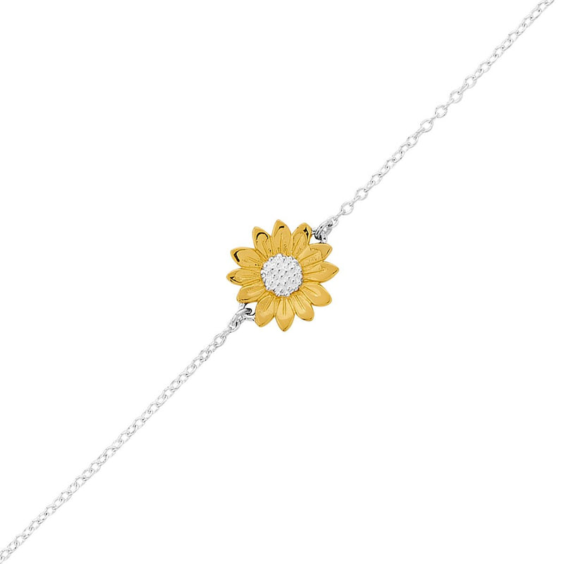 Bracelet Blossoming Sunflower Sterling Silver with Vermeil Gold | Carpe Diem With Remi