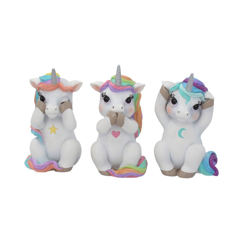 Three Wise Cutiecorns Unicorns Set 9.5cm