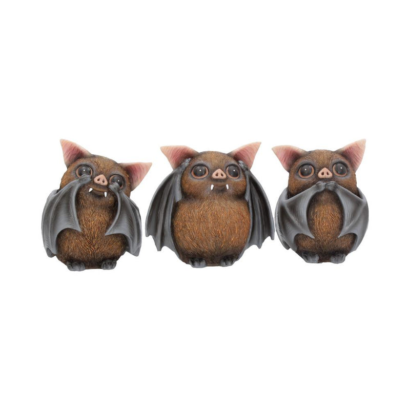 Three Wise Bats Set 8.5 cm