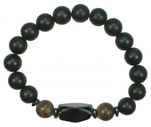 Bracelet Black Onyx and Hematite