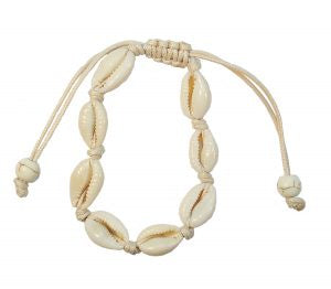 Bracelet 2 Strand Cowrie Shell and Turtle Charm