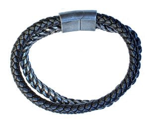 Bracelet 2 Strand Leather and Rope