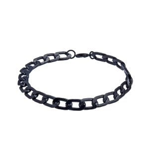 Bracelet Chain Black Wide Link