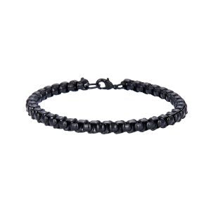 Bracelet Black Chain and Cord