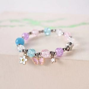 Bracelet Pastel Beads with Charms Childrens Size