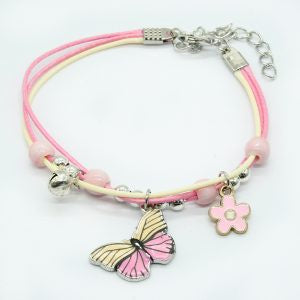 Bracelet for Baby Pink with Butterfly Charm