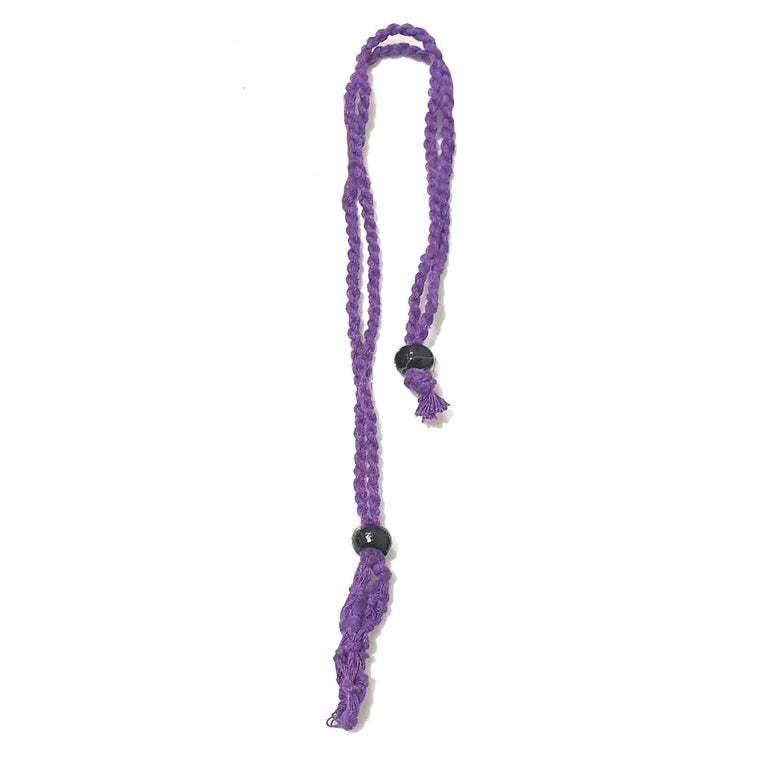 Macrame Crystal Necklace Purple Short 35 cm | Carpe Diem With Remi