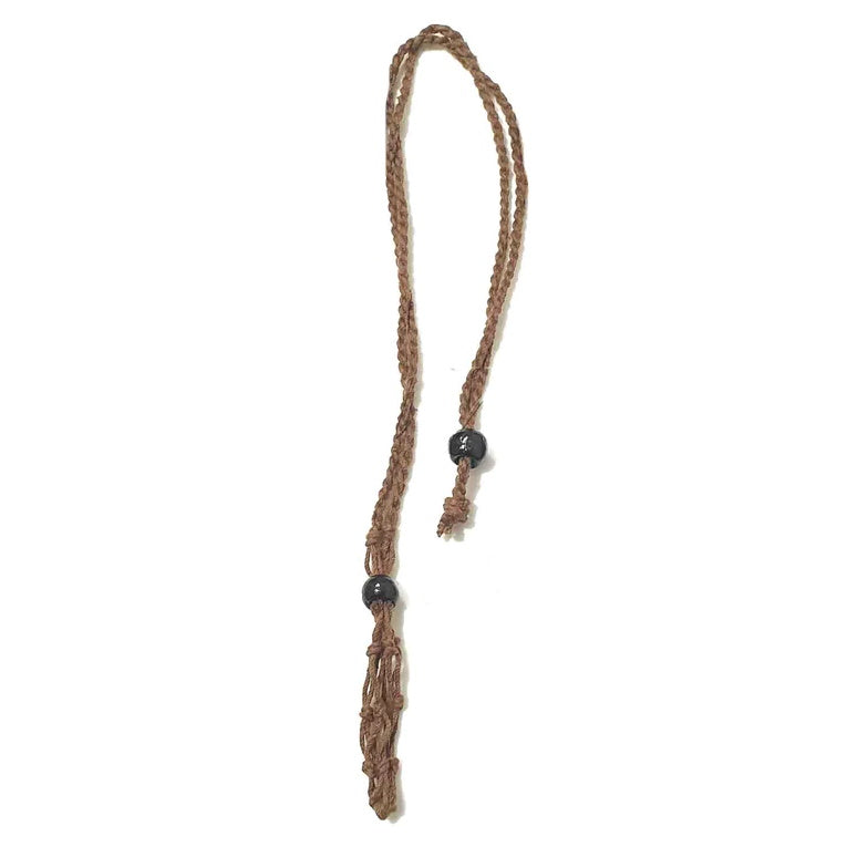 Macrame Crystal Necklace Brown Short 35 cm | Carpe Diem With Remi