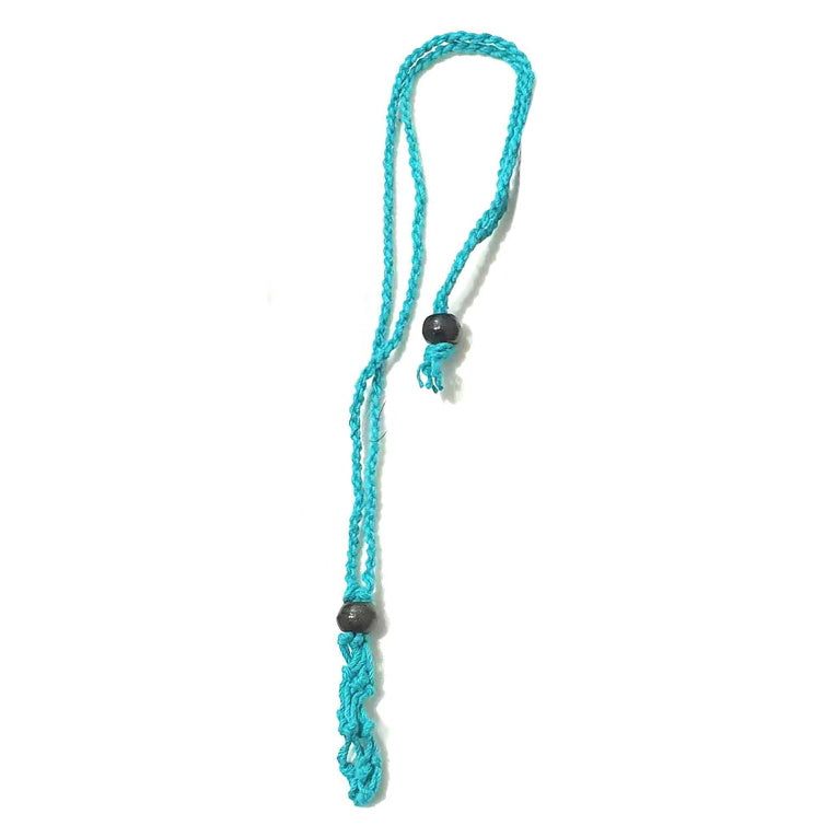 Macrame Crystal Necklace Aqua Short 35 cm | Carpe Diem With Remi