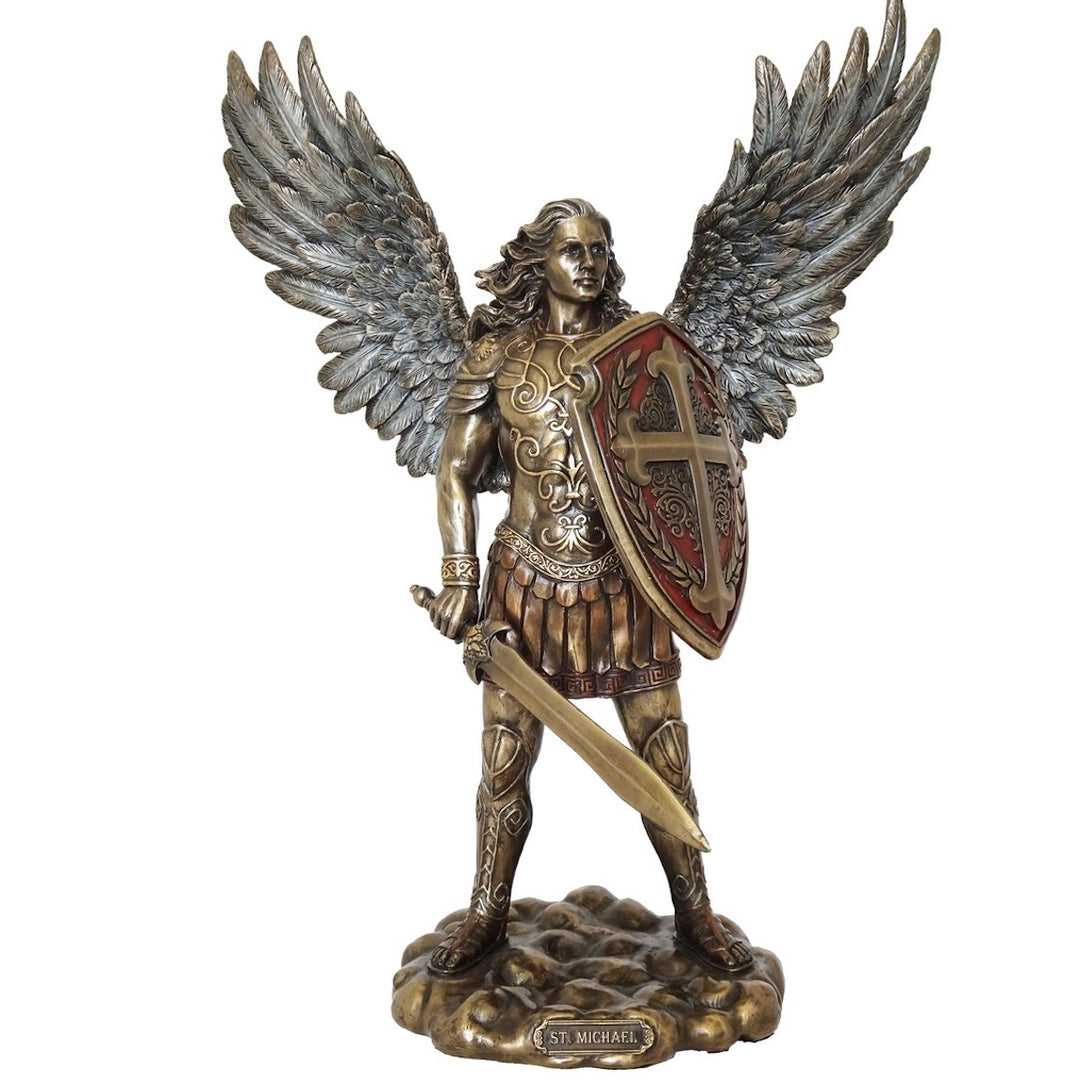 Archangel Michael with Shield Figurine 35 cm