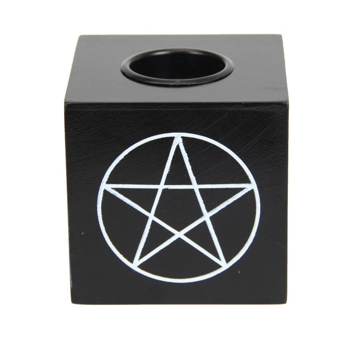 Tealight Holder Square Pentagram 9 cm