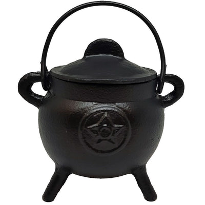Cauldron Cast Iron Engraved Pentacle 11 cm | Carpe Diem With Remi