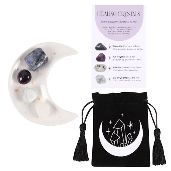 Restful Sleep Healing Crystals with Pouch