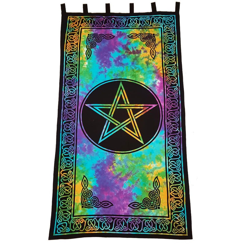Curtain Pentacle Blue and Tie Dye