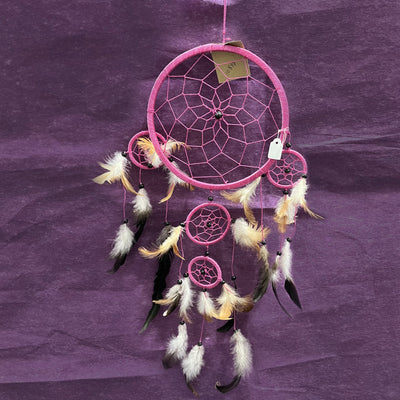 Dreamcatcher Pink with Natural Feathers 16.5 cm | Carpe Diem With Remi