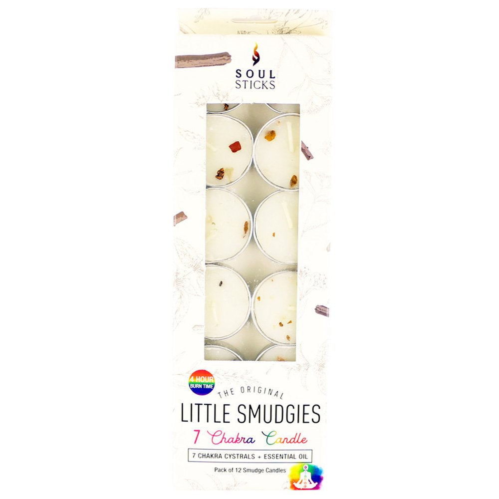 Tealight Candle Chakra Little Smudgies 12 Pk | Carpe Diem With Remi