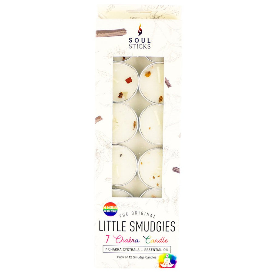 Tealight Candle Chakra Little Smudgies 12 Pk | Carpe Diem With Remi
