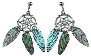 Earrings Paua Shell Dreamcatchers